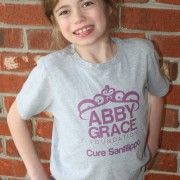 Abby Grace wearing her foundation T-Shirt