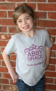 Abby Grace wearing her foundation T-Shirt